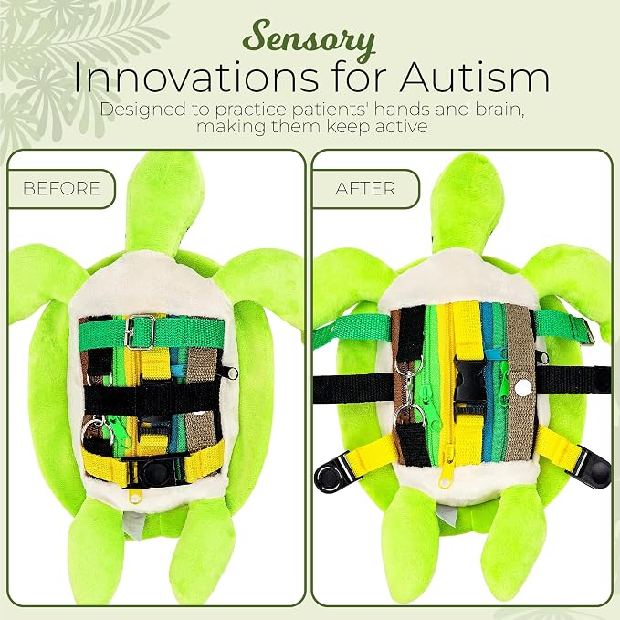 Sea Turtle Dementia Products for Elderly – Calming and Comforting Sensory Fidget Toy for Adults with Dementia, Individuals with ASD, Autism