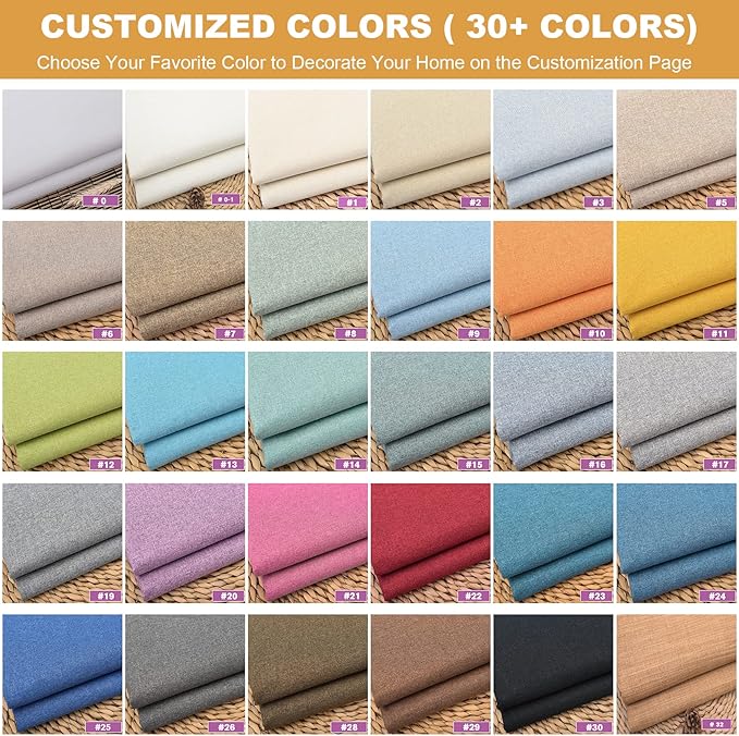 Cushion Custom Size for Bench, Customize Cushion for Indoor Outdoor Patio Furniture Window Seat, Linen Cover with Zipper and 45D High-Resilience Foam Insert (Custom Colors)