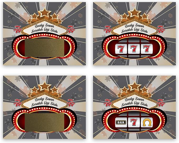 My Scratch Offs Casino Night Scratch Off Games 26 Pack, Slot Machine | Scratch Off Game Cards are ideal for casino party favors, supplies, fundraising, events, businesses, holidays and gatherings