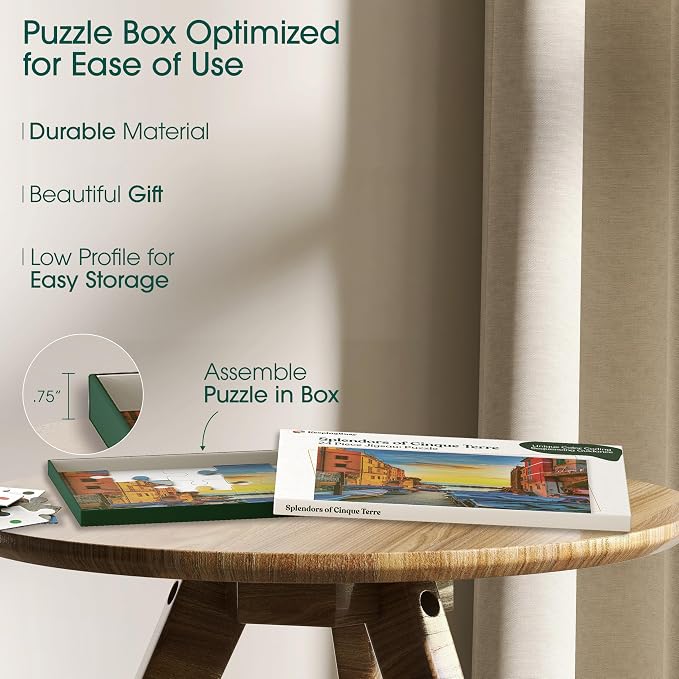 Keeping Busy Cinque Terre Dementia Puzzles Activities for Seniors | Alzheimer Products for Elderly Patients | Fun Memory Game Toy & Cognitive Brain for Senior Citizens w/Memory Loss or Alzheimers 24PC