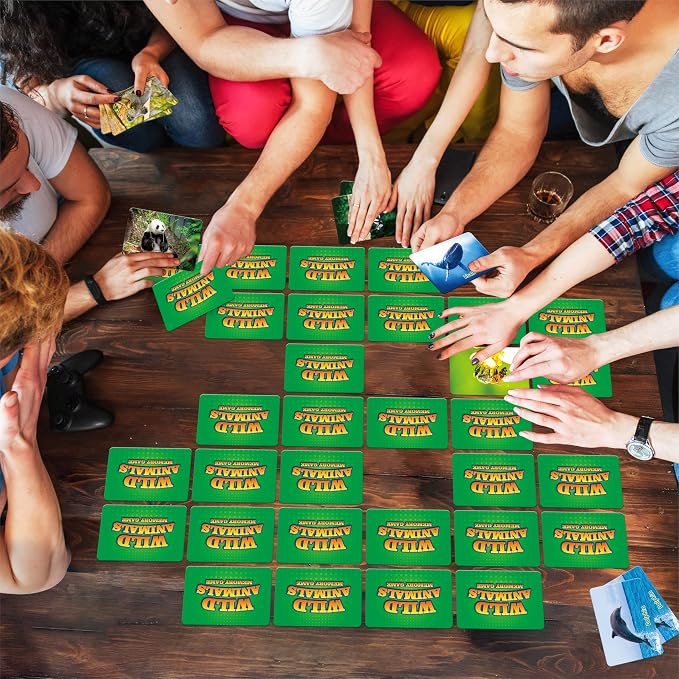 Hebayy Wild Animal Matching Game, 80 PCS Realistic Animal Memory Matching Cards for Toddlers 40 Pairs Real Animal Memory Cards Educational Toys for Preschool Boys & Girls 4 5 6 Years Old
