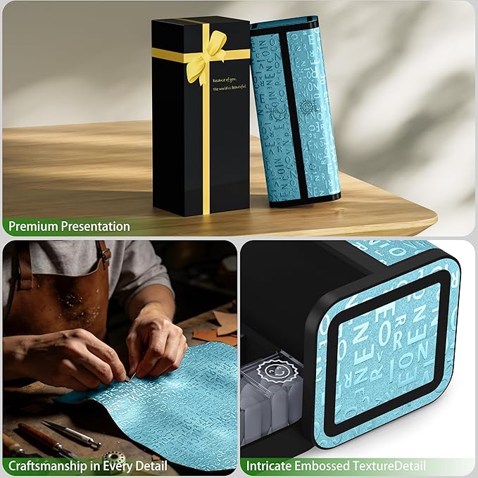 Aesthetic Pill Organizer 7 Day AM PM, Discreet 2 Times a Day Weekly Pill Box with Double Protection Shell, Large Capacity Portable Vitamin Case for Travel Meds & Medicine Organizer (Blue)