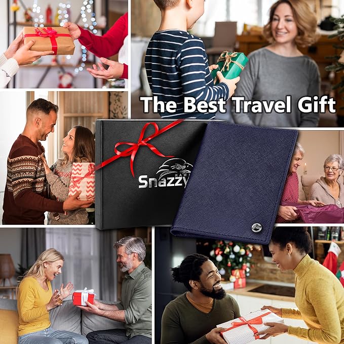 2 Passport Holder - Travel Essentials, RFID Blocking Wallet Credit Card Organiser, Plain Accessories Slim Cover For Men & Women | Travel Essentials
