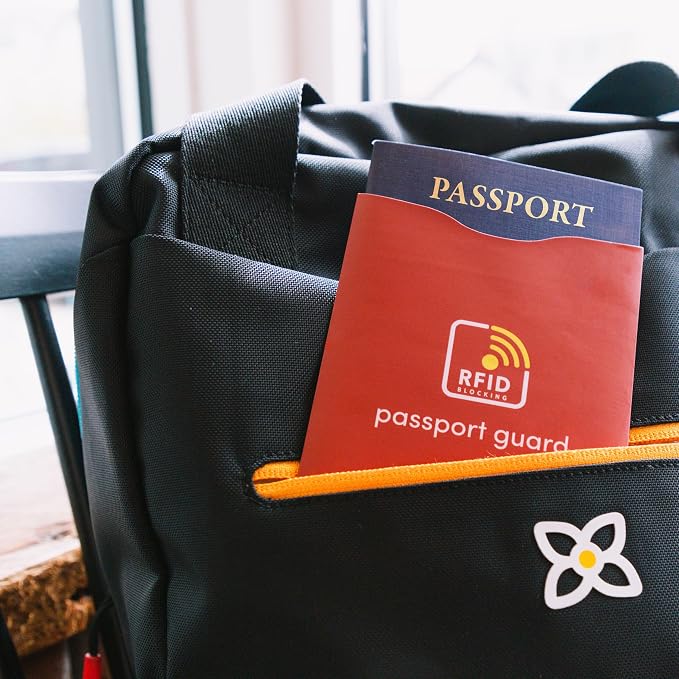 Sherpani RFID Passport Shield, RFID Blocking Travel Passport (Cider) | Passport Holder Pocket, Passport Cover Wallet, Identity Theft Prevention, Protects Passport, Airport Essentials, Travel Gift