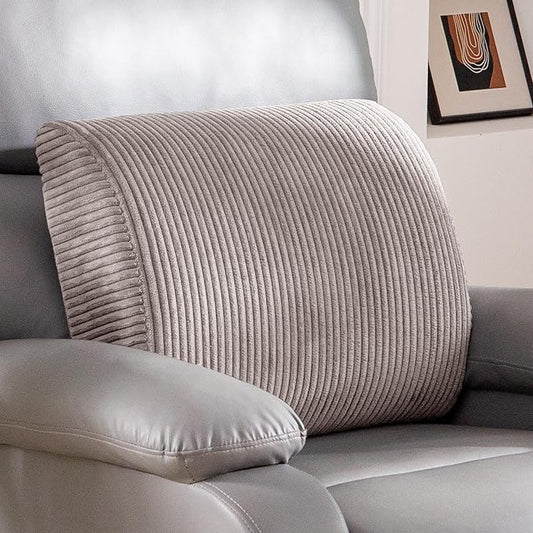 Lumbar Support Pillow for Recliner Chair/Accent Chair/Couch, Extra Large Memory Foam Back Support Cushion for Elderly, Recliner Cushions for Back Rest, Pain Relief, Reading, Washable Cover, Grey