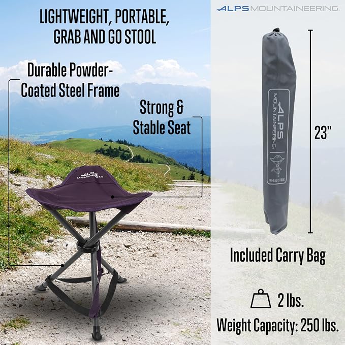ALPS Mountaineering Tri-Leg Stool - Eggplant