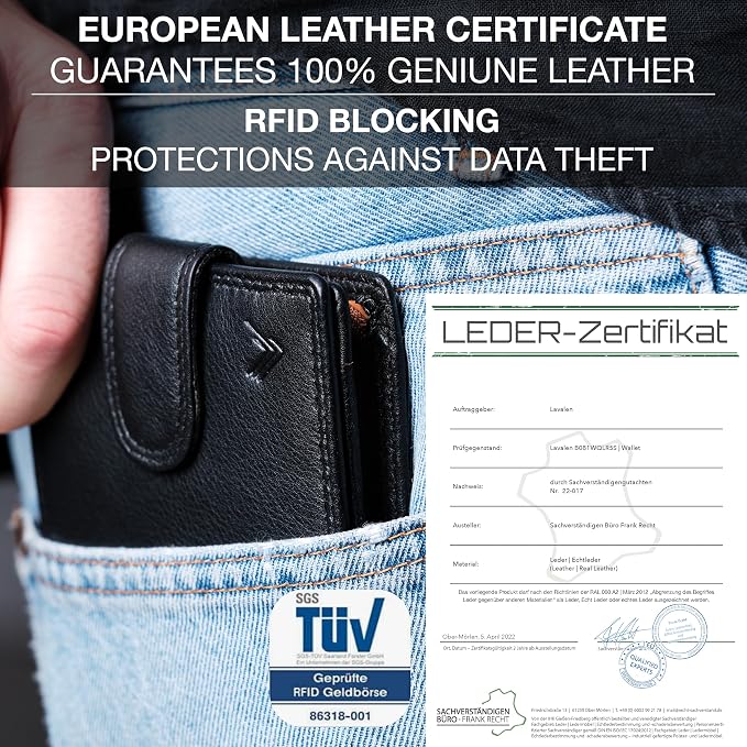 Soft Leather Wallet for Men, Genuine Bifold with Zipper Coin Pocket | Holds Bills, Credit Cards, Coins – RFID Blocking – Stylish, Durable & Practical Leather Wallet for Men