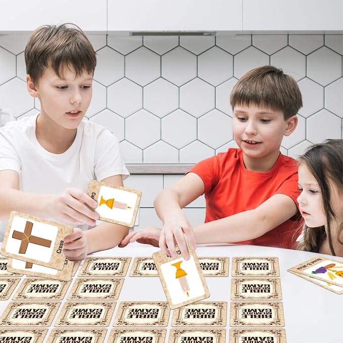 Hebayy Bible-Themed Matching Game, 80 PCS Bible Concentration Memory Cards for Christian 40 Pairs Biblical Character Cards Educational Toys for Kids, Adults
