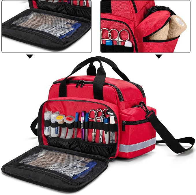 Trunab Home Health Nurse Bag Medical Bag Organizer with Handle | with Shoulder Strap for Home Visit, Travel, Nursing Student