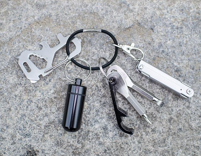 Lucky Line 5” Twisty Lock Key Ring, Flexible Nylon Coated Steel Wire Loop, Corrosion-Resistant and Durable, 5 Pack, Assorted Colors (8110005)