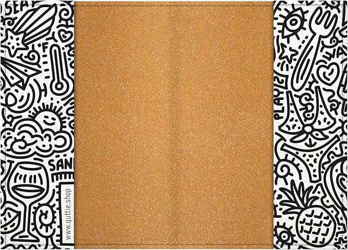 Passport Cover for Kids, Women and Men, Cute Travel Passport Holder (Doodle Pattern)