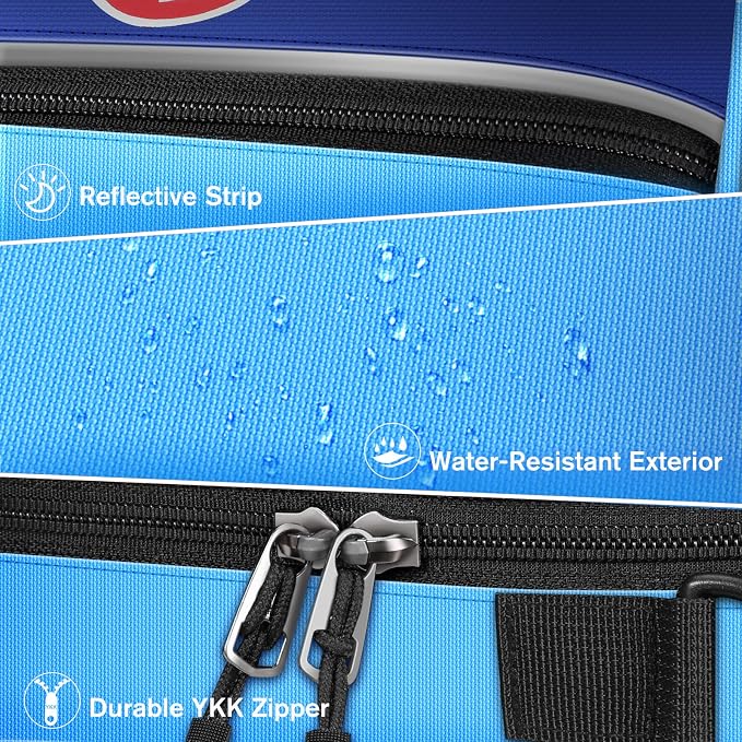 MEDMAX Insulin Cooler EpiPen Carrying Case Insulated, Travel Medication Diabetes Supplies Organizer Bag with Shoulder Strap for Asthma Inhaler, Auvi-Q, Allergy Medicine Essentials (Blue)