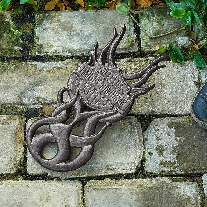 Sungmor Cast Iron Octopus Statue Boot Jack, Vintage Heavy Duty Boot Puller, Cowboy Boot Remover Helper, Rustic Shoe Jack Remover for Work Boots, Garden Boots, Home and Garden Decor Statue