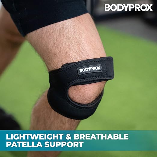 Bodyprox Patellar Tendon Support Strap (Small/Medium), Knee Pain Relief Adjustable Neoprene Knee Strap for Running, Arthritis, Jumper, Tennis Injury Recovery
