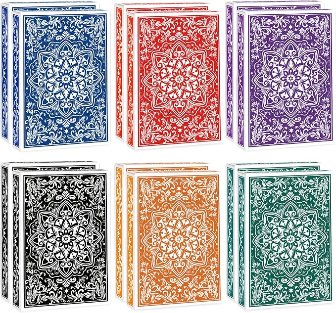 Playing Cards 90 Pack,90 Decks of Cards Bulk, Jumbo Poker Size Card, Large Print Playing Cards for Adults Seniors, 6 Colors, Fun Poker Card for Party Supplies Family Game Night Camping Travel Games