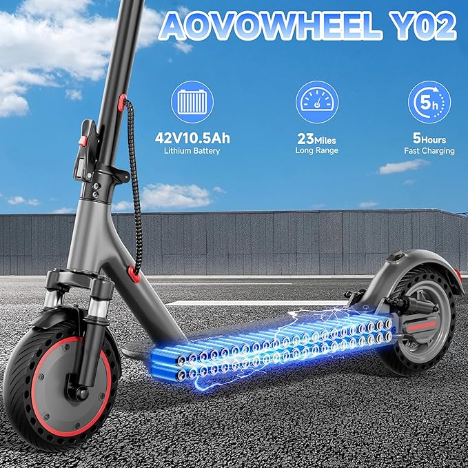 Electric Scooter for Adults, Folding E Scooter with 350W/500W Motor 16-24 Mph Top Speed, Max 15-60 Miles Long Range, 6.5''/8.5''/10''/14'' Solid Tires Commuting Scooters, Dual Brakes, APP
