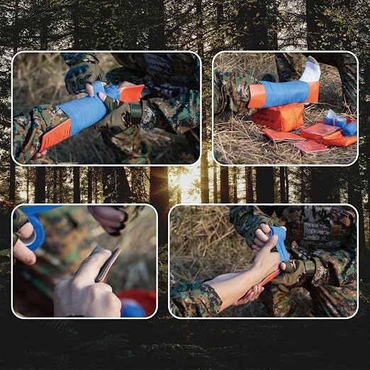 First Aid Splint, 36" Aluminum Waterproof Emergency Splint Kit | Reusable First Aid Kit, Fracture Immobilizer for Sports, Hiking, EMT, Home, Human Limbs & Pet Bone Injuries, One Bundle Kit