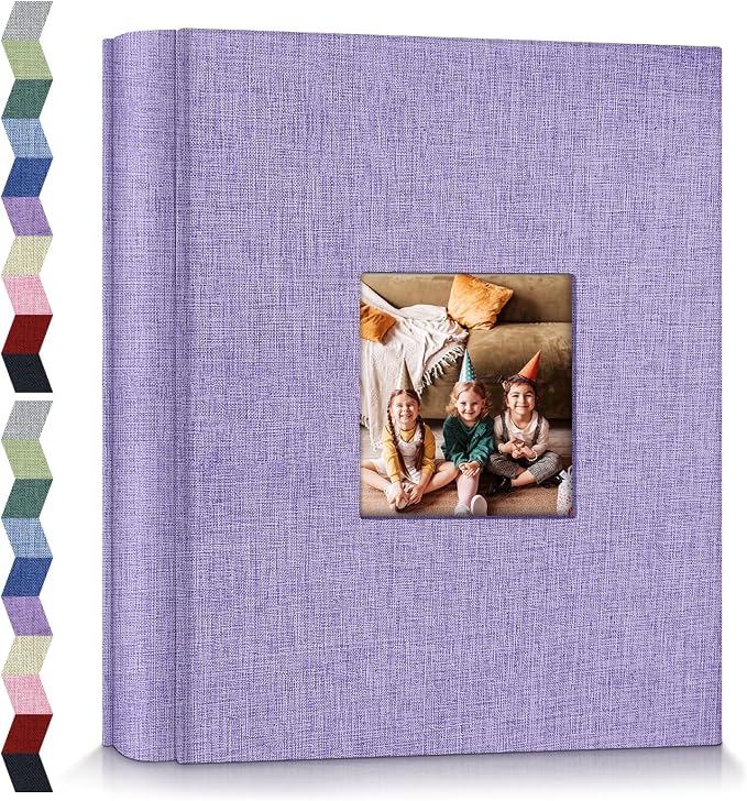 Popotop Photo Album 4x6-600 Photos Photo Books with 600 Horizontal and Vertical Pockets,Linen Cover Albums for Family Wedding Anniversary Baby Vacation Pictures