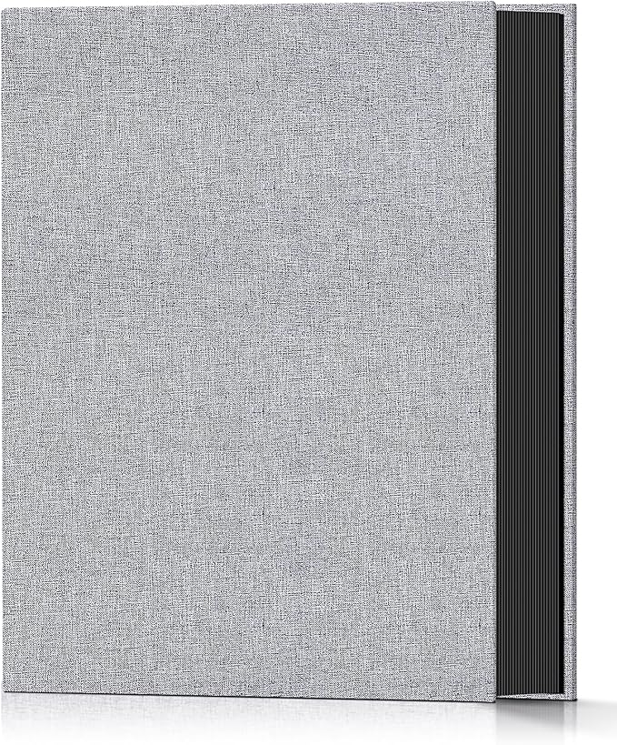 Popotop Photo Album 4x6 100 Pockets for Wedding Gifts,Linen Hardcover Picture Albums for Family Anniversary Baby Vacation Pictures