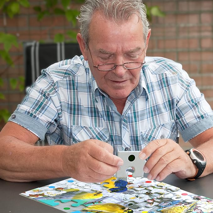 Keeping Busy Birdhouse Dementia Puzzles Activities for Seniors | Alzheimer Products for Elderly Patients | Fun Memory Game Toy & Cognitive Brain for Senior Citizens w/Memory Loss or Alzheimers 35 PC