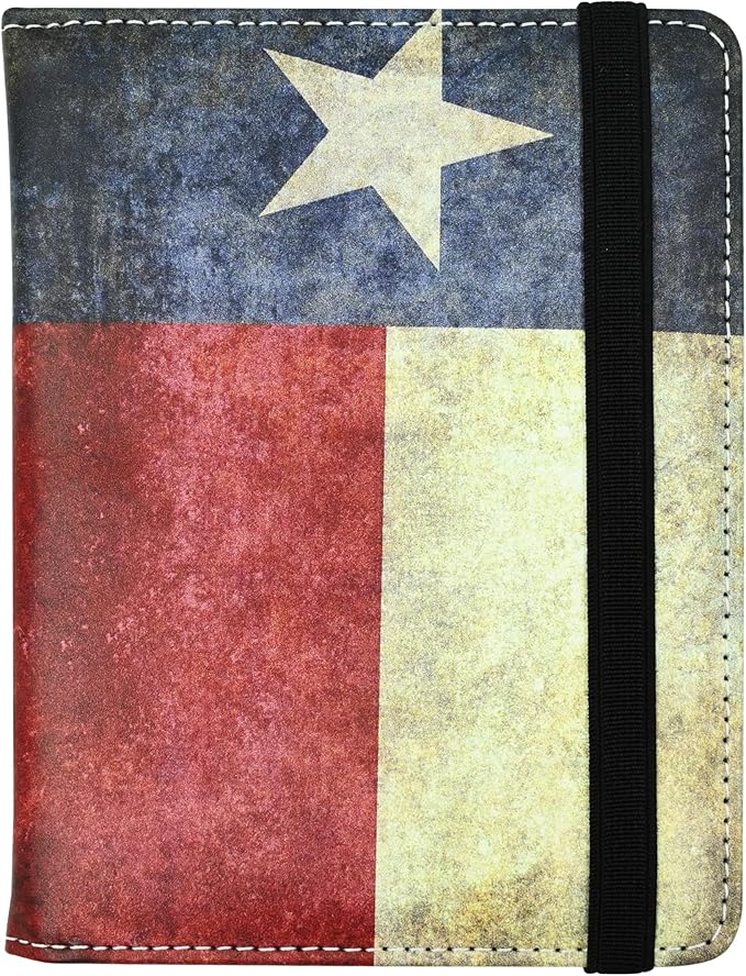 Texas Vintage Flag Passport Holder for Women and Men PU Leather Passport Cover for Travel