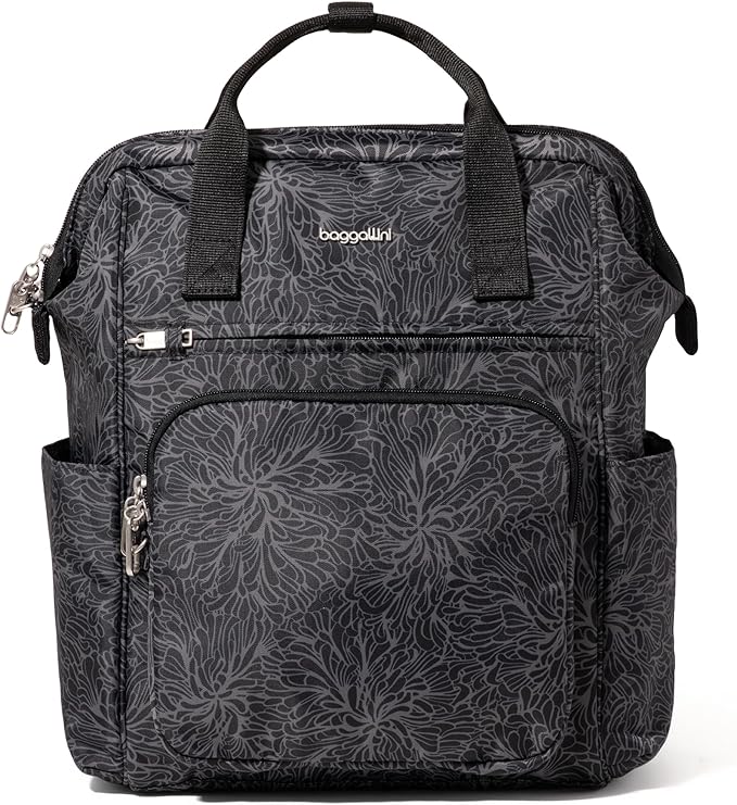 Baggallini Securtex Anti-Theft Windsor Backpack for Travel, Work & College, RFID & Locking Zipper, Up to 16" Laptop