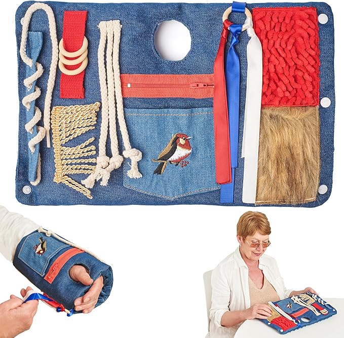 Fidget Wrist Cuff Sensory Toys | Fidget Toys for Dementia | Dementia Products for Elderly | Anxiety Sleeve | Gifts and Activities for Seniors with Alzheimer’s or Dementia