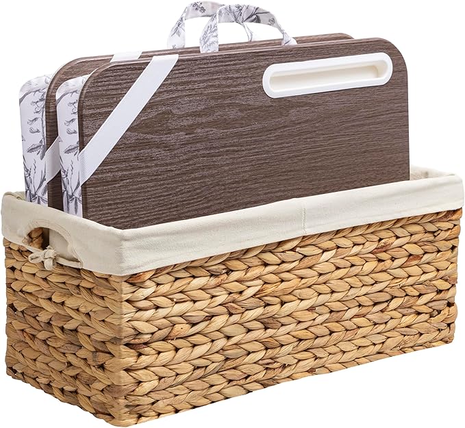LAPGEAR Designer Lap Desk – Hummingbird Toile, 2-Pack with Storage Basket