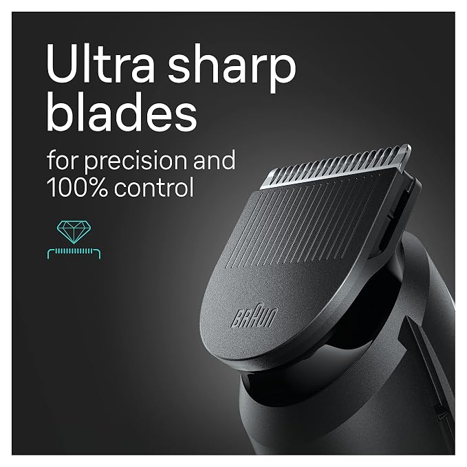 Braun All-in-One Style Kit Series 3 3430, 3-in-1 Trimmer for Men with Beard Trimmer, Ear & Nose Trimmer, Hair Clippers, Ultra-Sharp Blade, 20 Length Settings, Washable