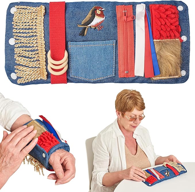 Fidget Wrist Cuff Sensory Toys | Fidget Toys for Dementia | Dementia Products for Elderly | Anxiety Sleeve | Gifts and Activities for Seniors with Alzheimer’s or Dementia