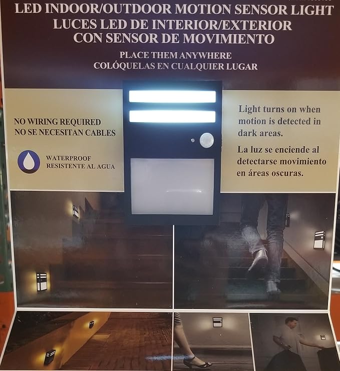 Motion Sensor LED Indoor/Outdoor Lights (Pack of 3)