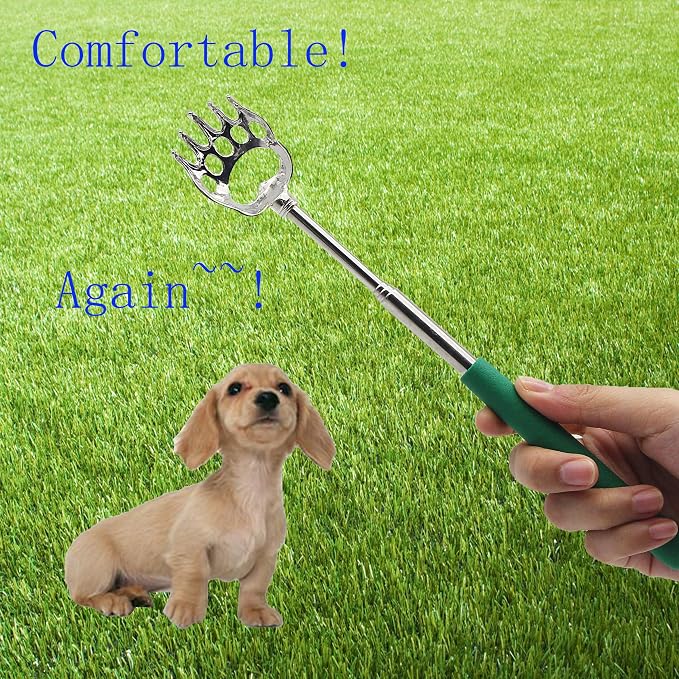 CERRXIAN Bear Claws Telescoping Back Scratcher,Gifts for Men Women | Extendable 8-22",Stainless Steel Pole,Rubber Grip,Christmas Stocking Stuffers for Men Women Adults