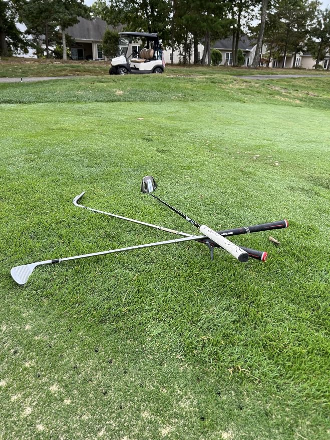 Golf Club Stand and Holder - Set of 2 - Golf Accessories, Pocket Size for Wet Grass Protection by Vig's Smart Stand