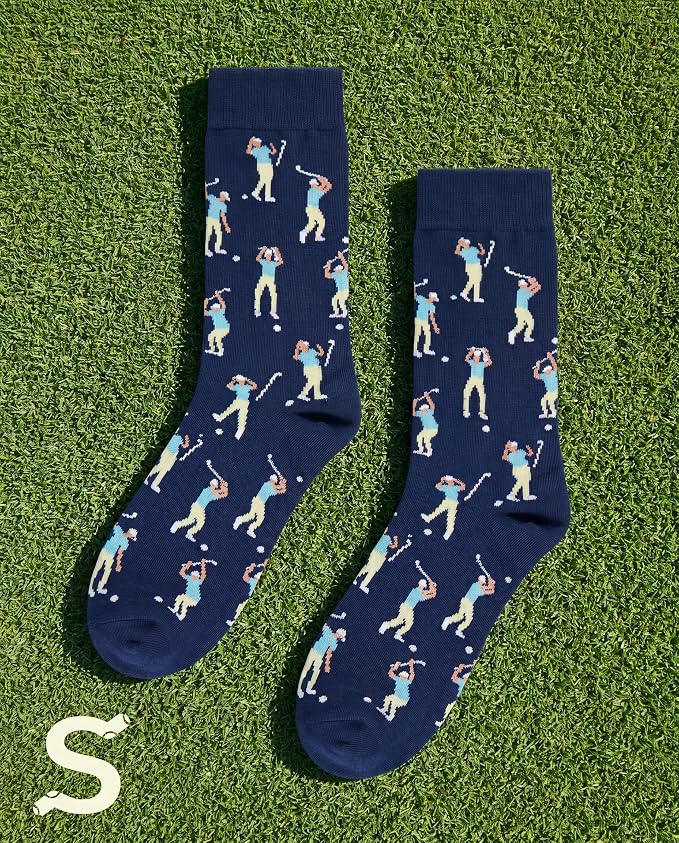 Funny Golf Socks For Men, Hilarious Golf Gift For Men, One Size 8-13