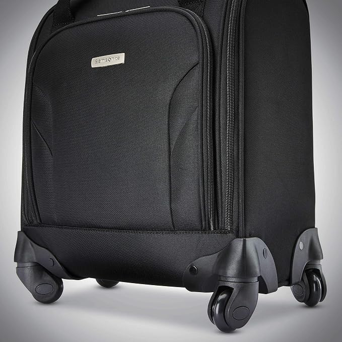 Samsonite Underseat Carry-On Spinner With USB Port, Jet Black, One Size