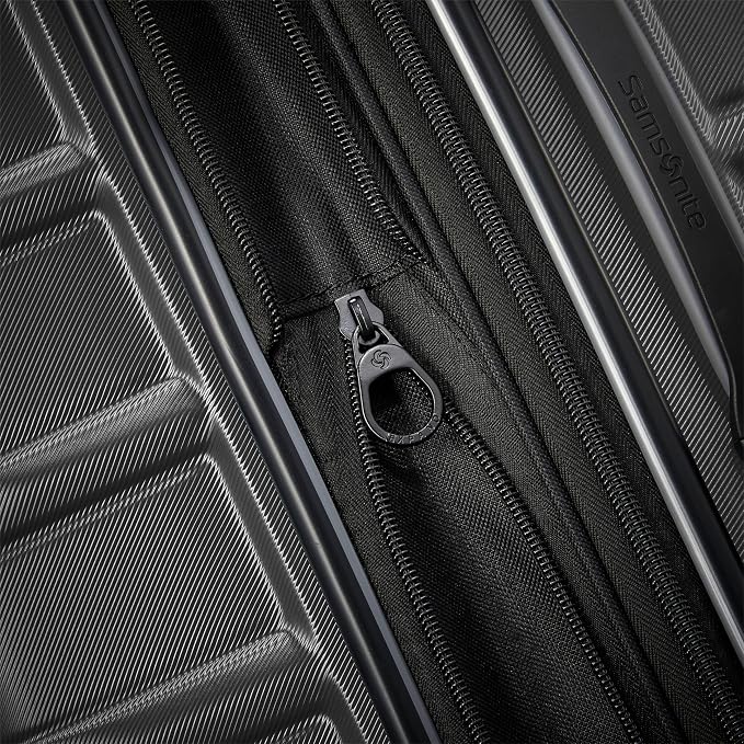 Samsonite Omni 2 Hardside Expandable Luggage with Spinner Wheels, 2-Piece Set (19/24), SOLID CHARCOAL